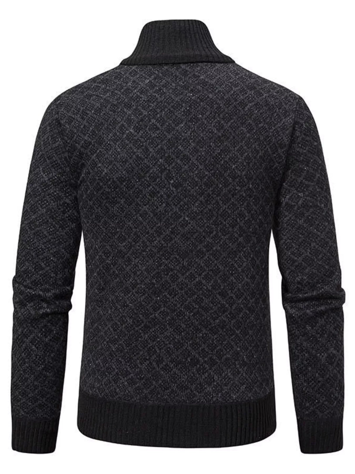 Geometric patterned full-zip cardigan