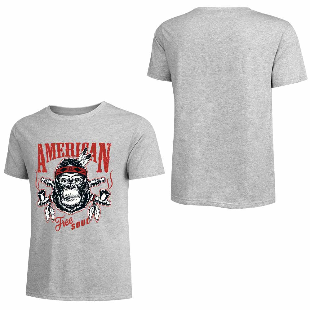 New 2025 Pure cotton short sleeved T-shirt Front print Multiple colors