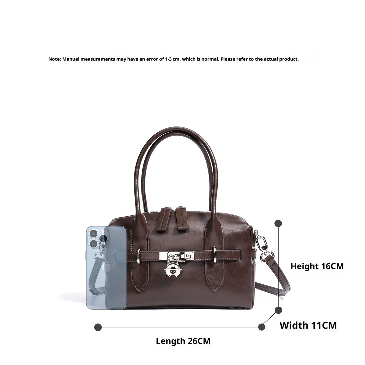 Leather padlock bowling bag