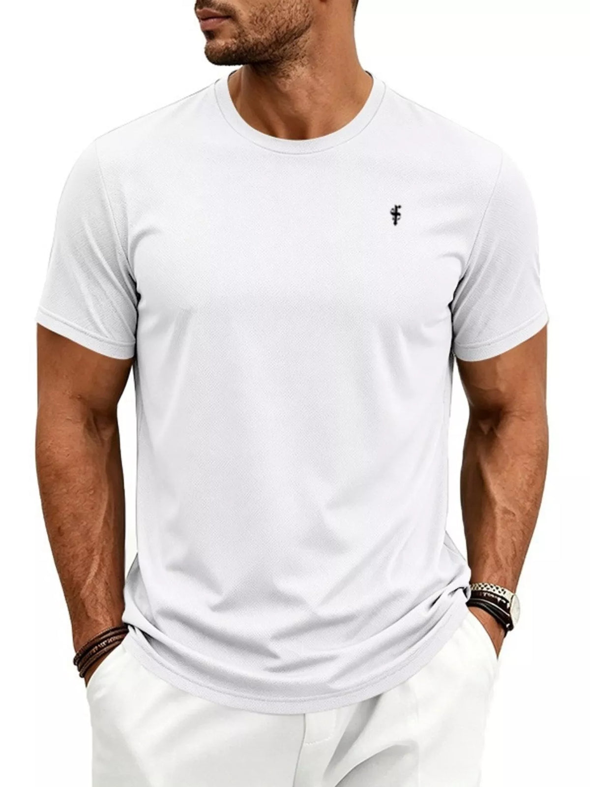 Classic crew tee – white