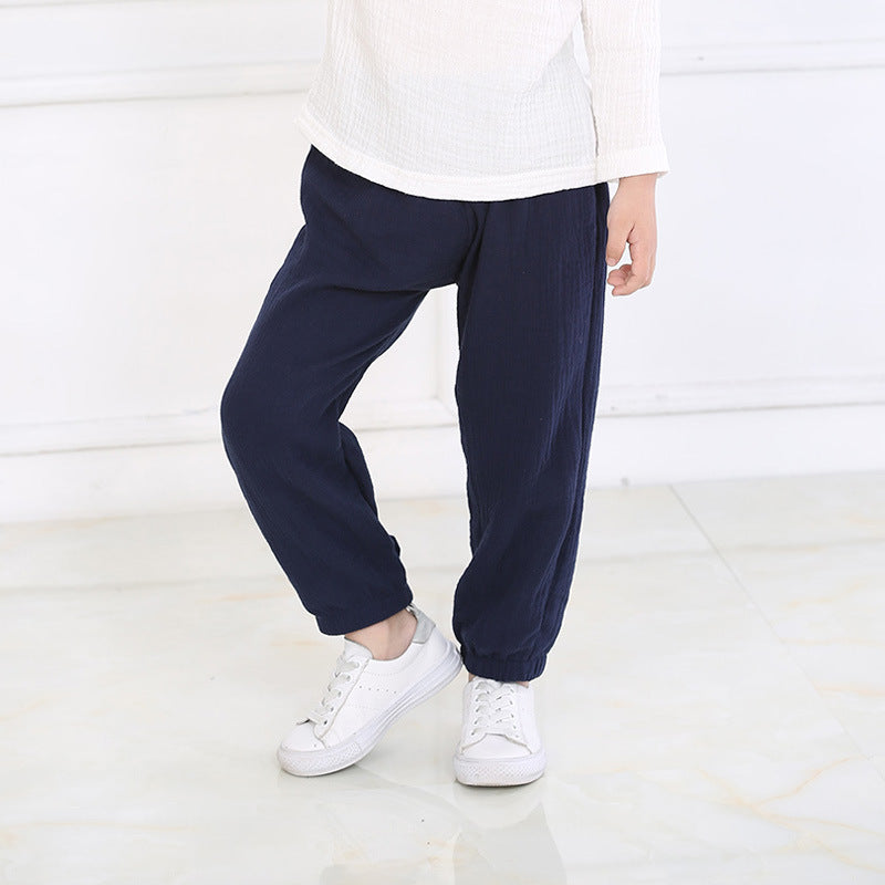 Kids' muslin pull-on pants