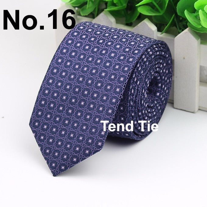 Men's Business Professional Polyester Tie 6CM British Tie