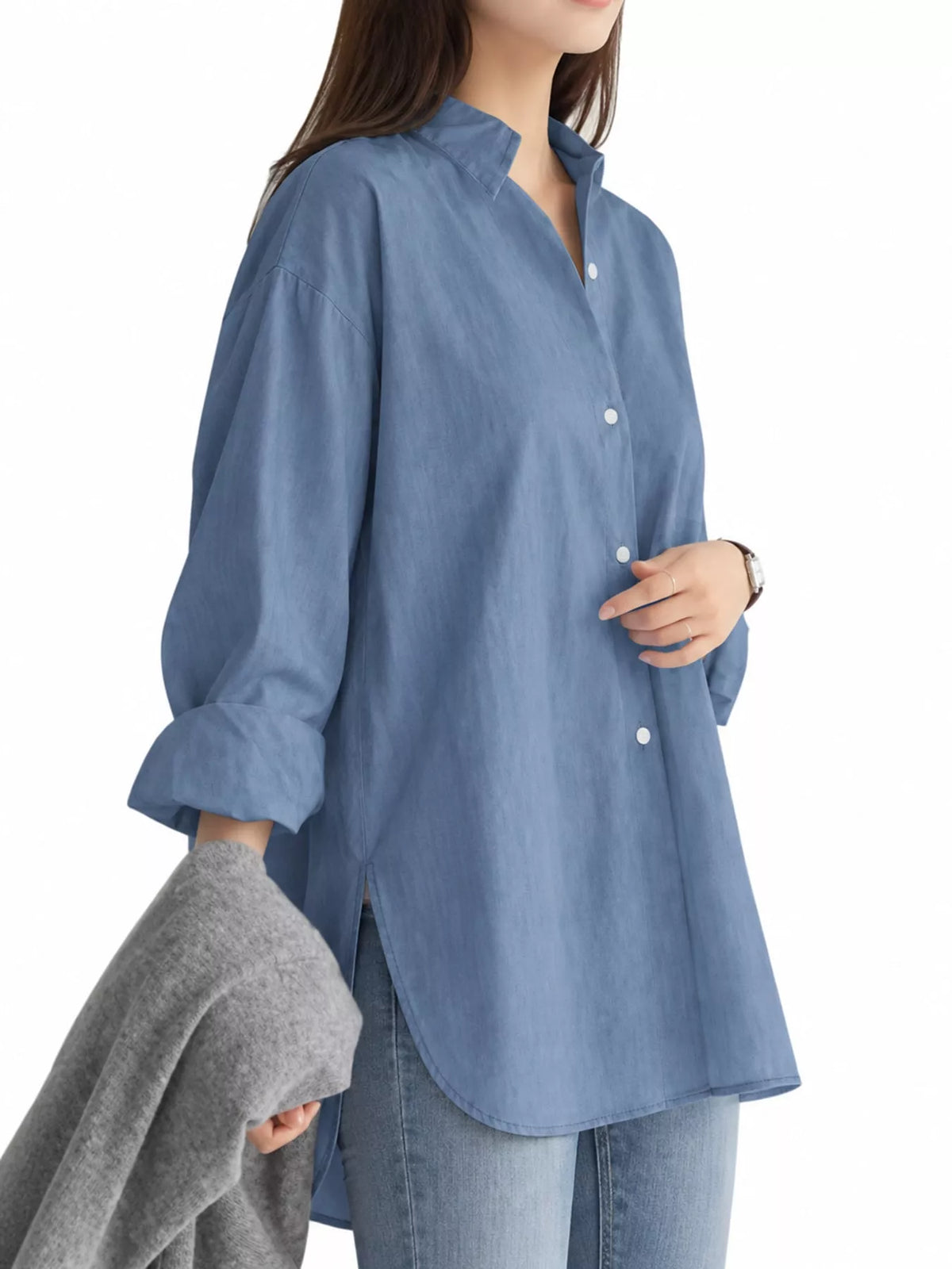 Oversized button-down shirt
