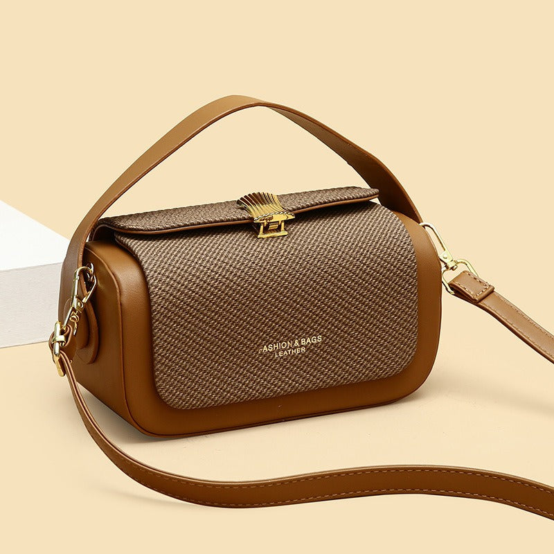 Woven box crossbody bag