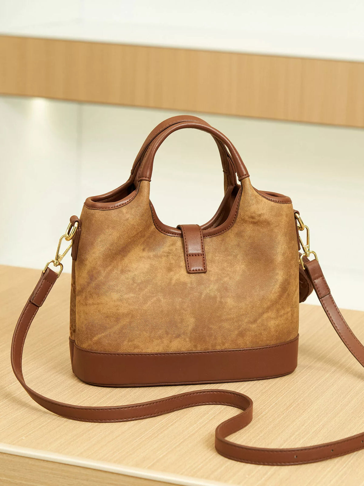 Embossed crossbody with coin pouch