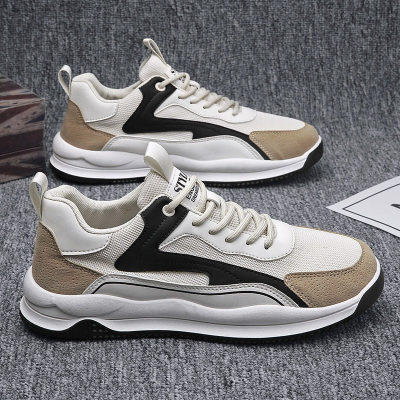 New Korean version mesh comfortable, breathable, fashionable and versatile soft sole student sports trend men's shoes