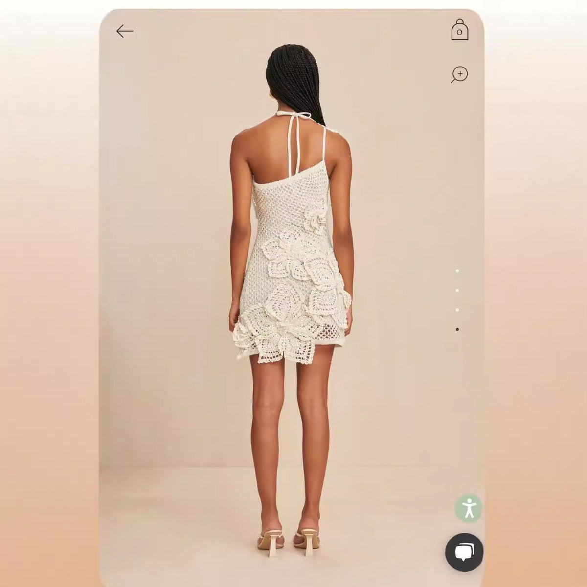 Halter 3D flower dress