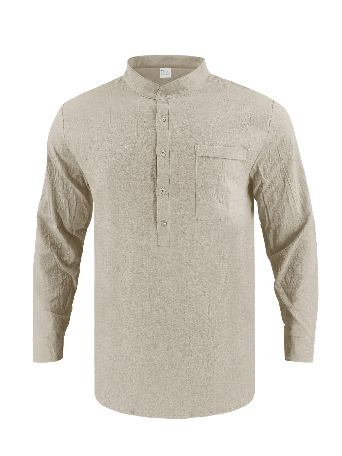Pocket long-sleeve shirt – khaki