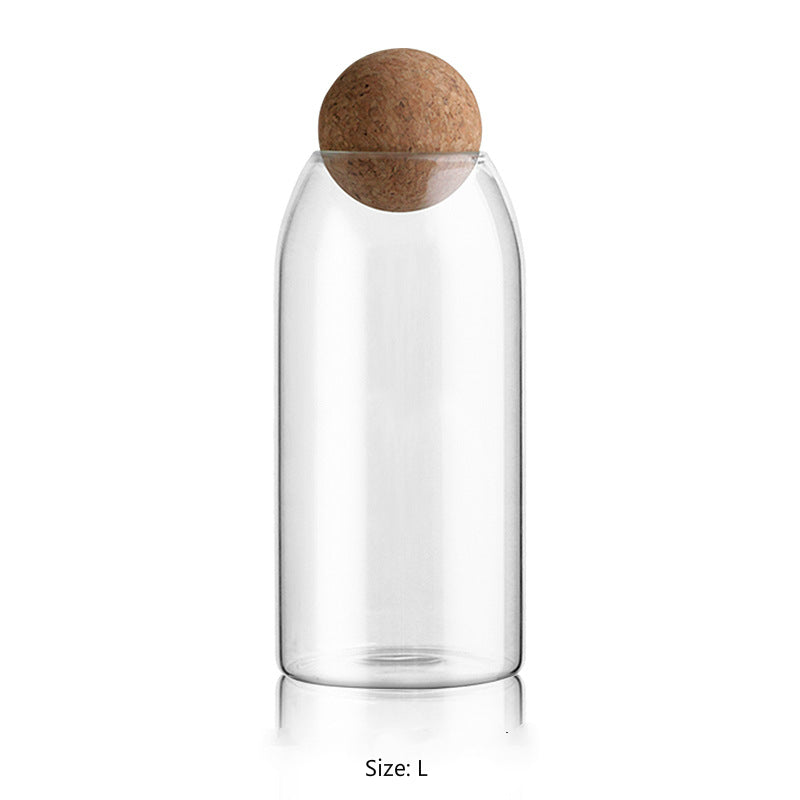 Cork-top glass jars