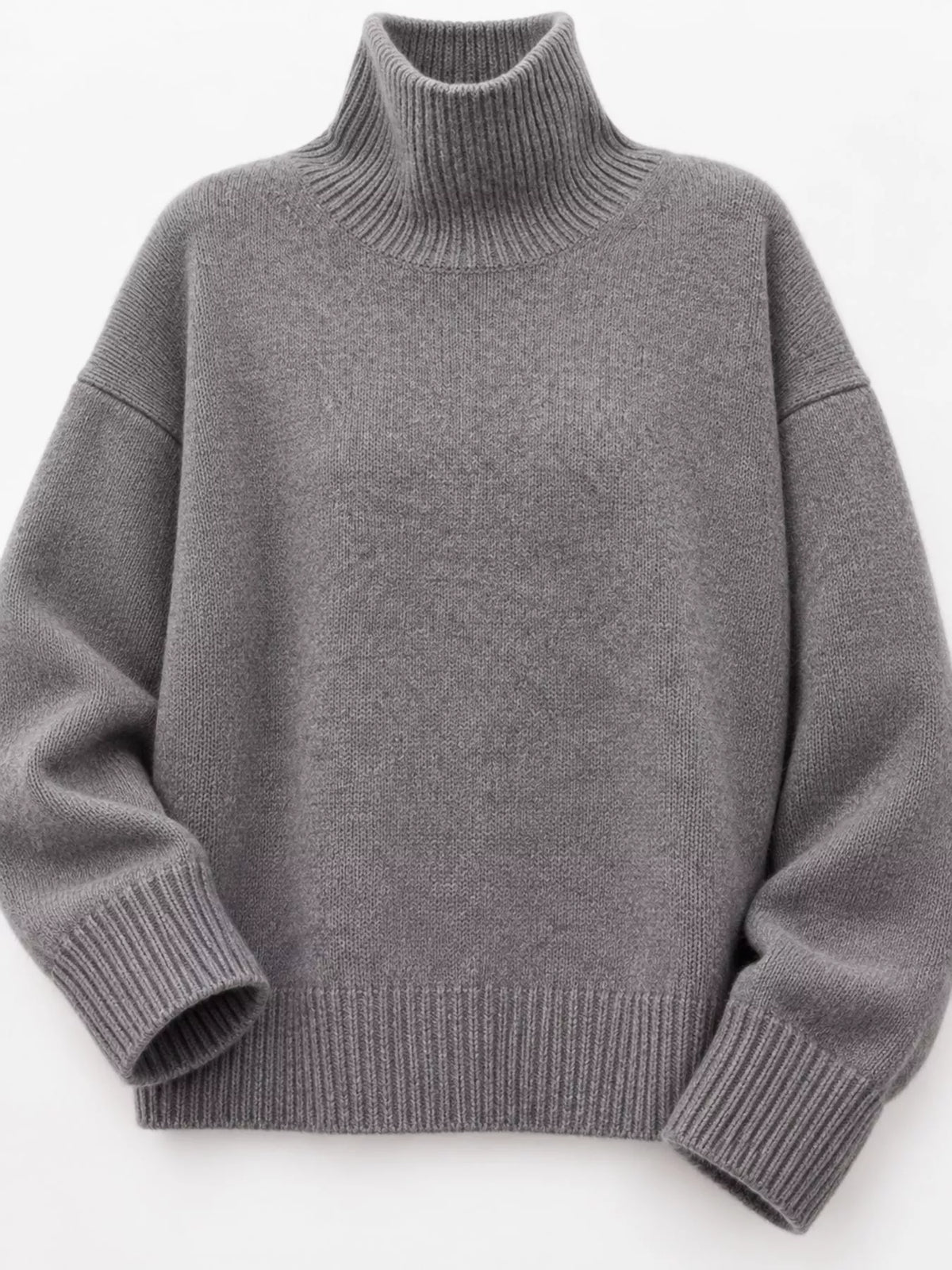 Oversized Turtleneck Wool Sweater