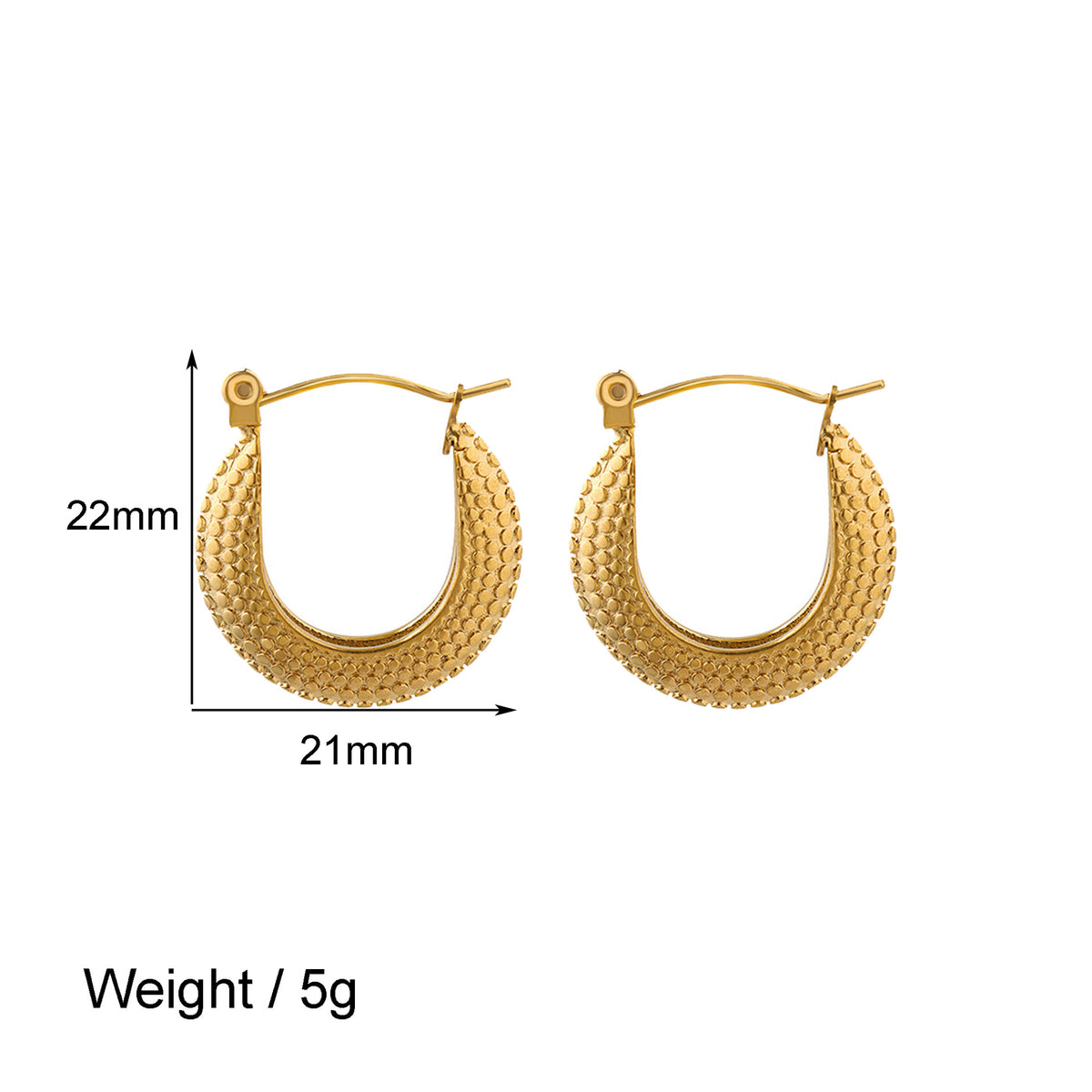 Geometric gold earrings