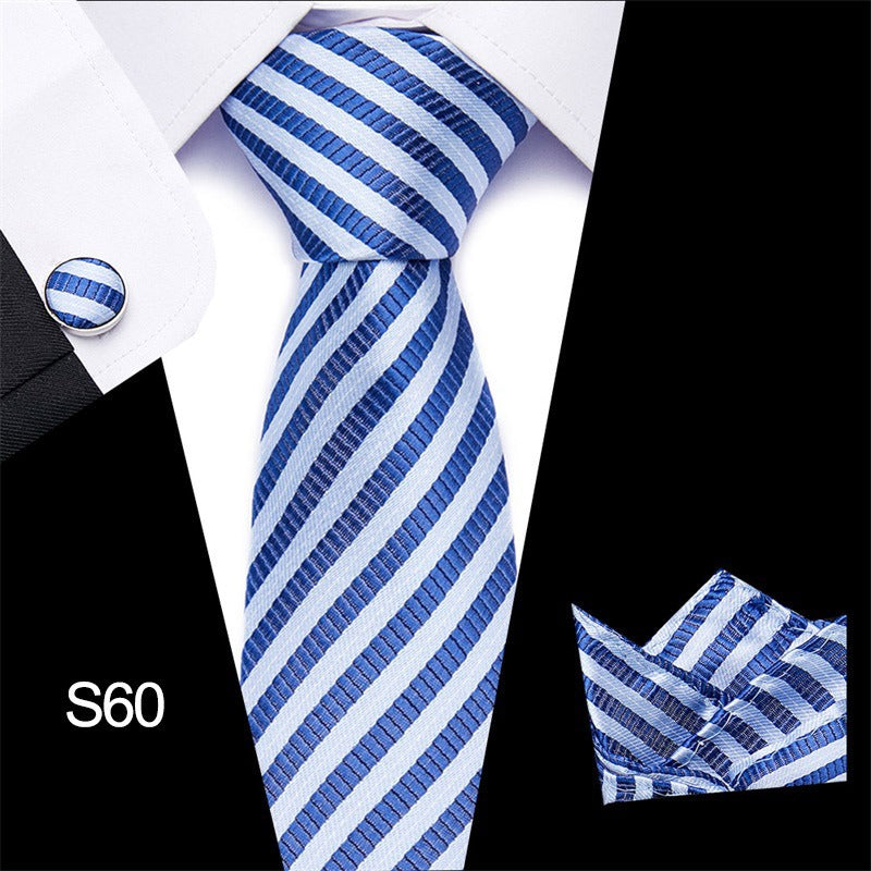 Men's tie three piece set cashew flower series fashion tie