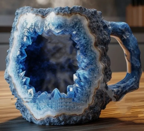 Crystal resin coffee cup