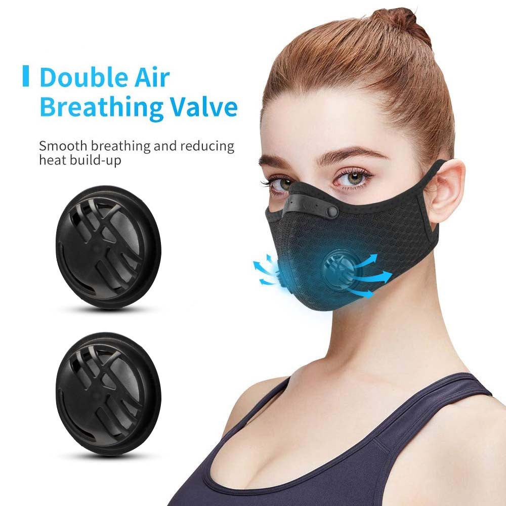 KN95 Bicycle Riding Sports Dust Mask EN149 Anti-Fog Filter Filter Element Mask With Breathing Valve