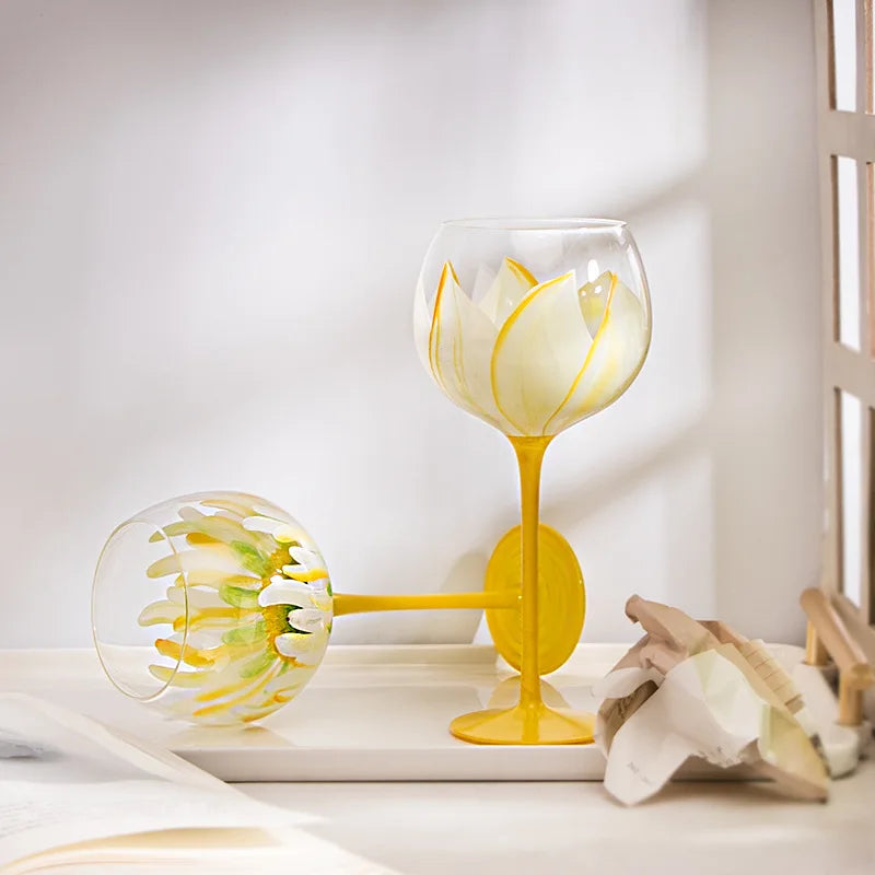 Hand-painted wine glass
