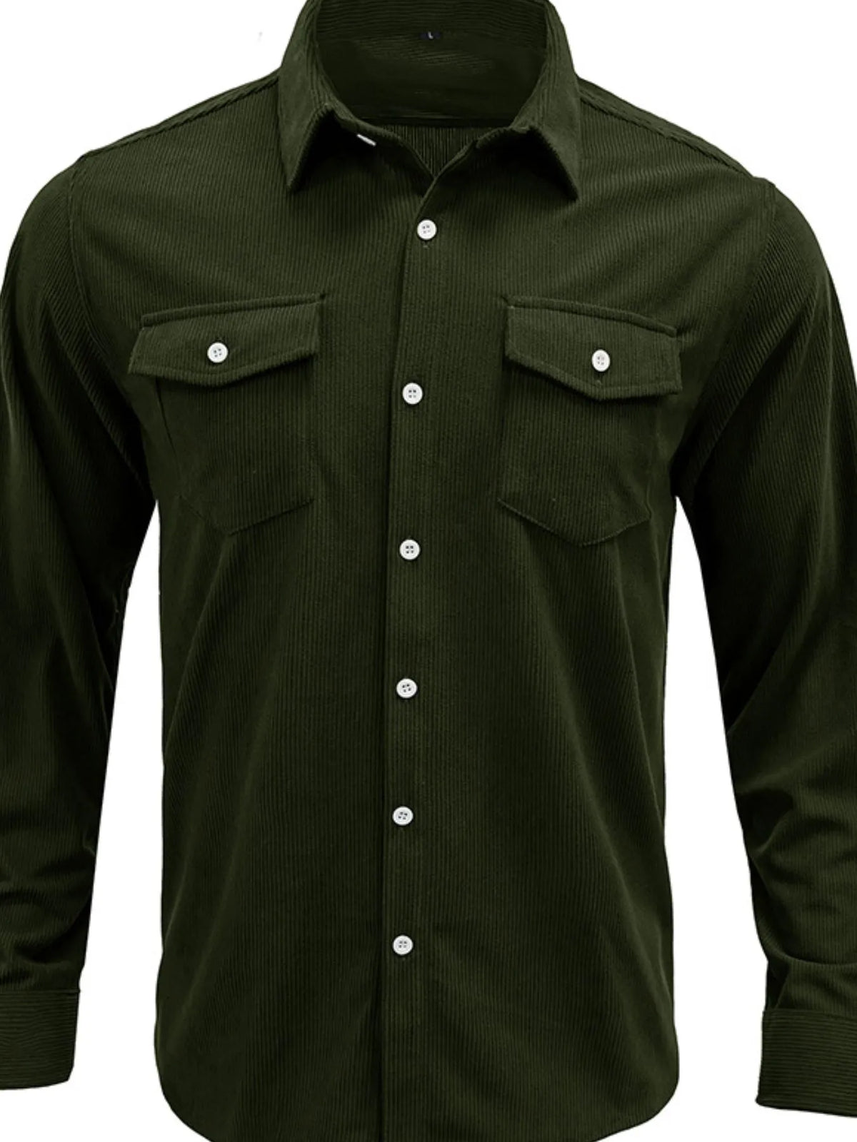 Casual corduroy button down shacket