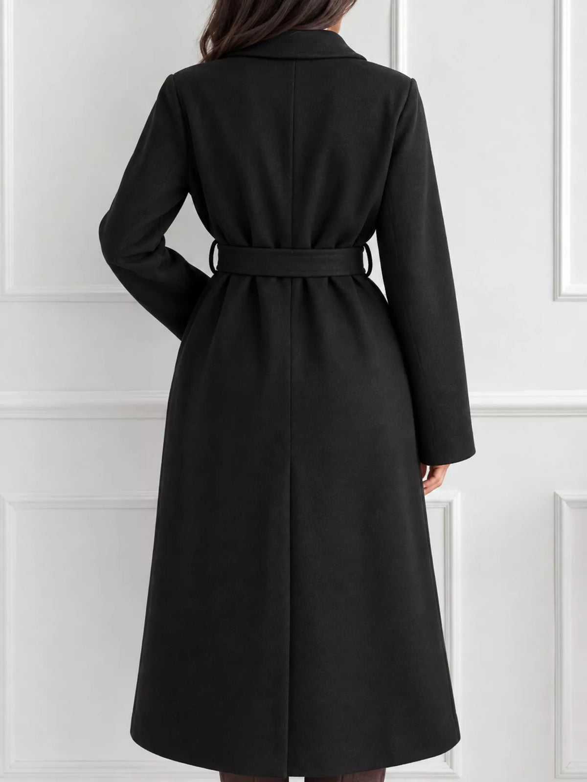 Belted lapel coat