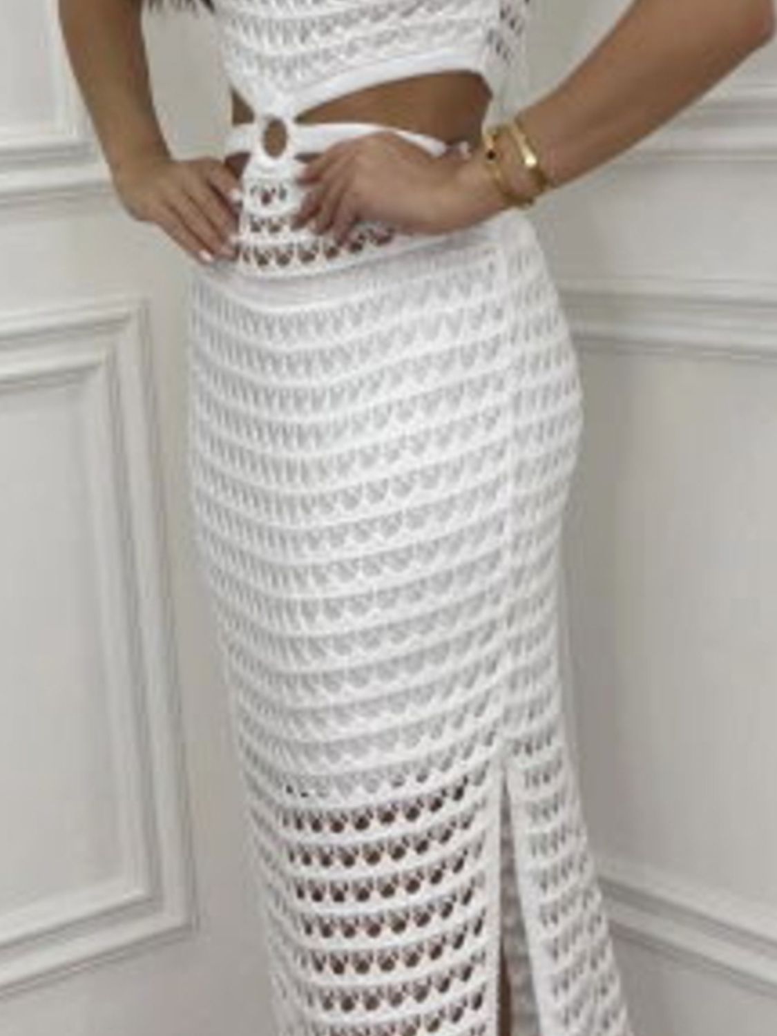 Cutout sweater dress