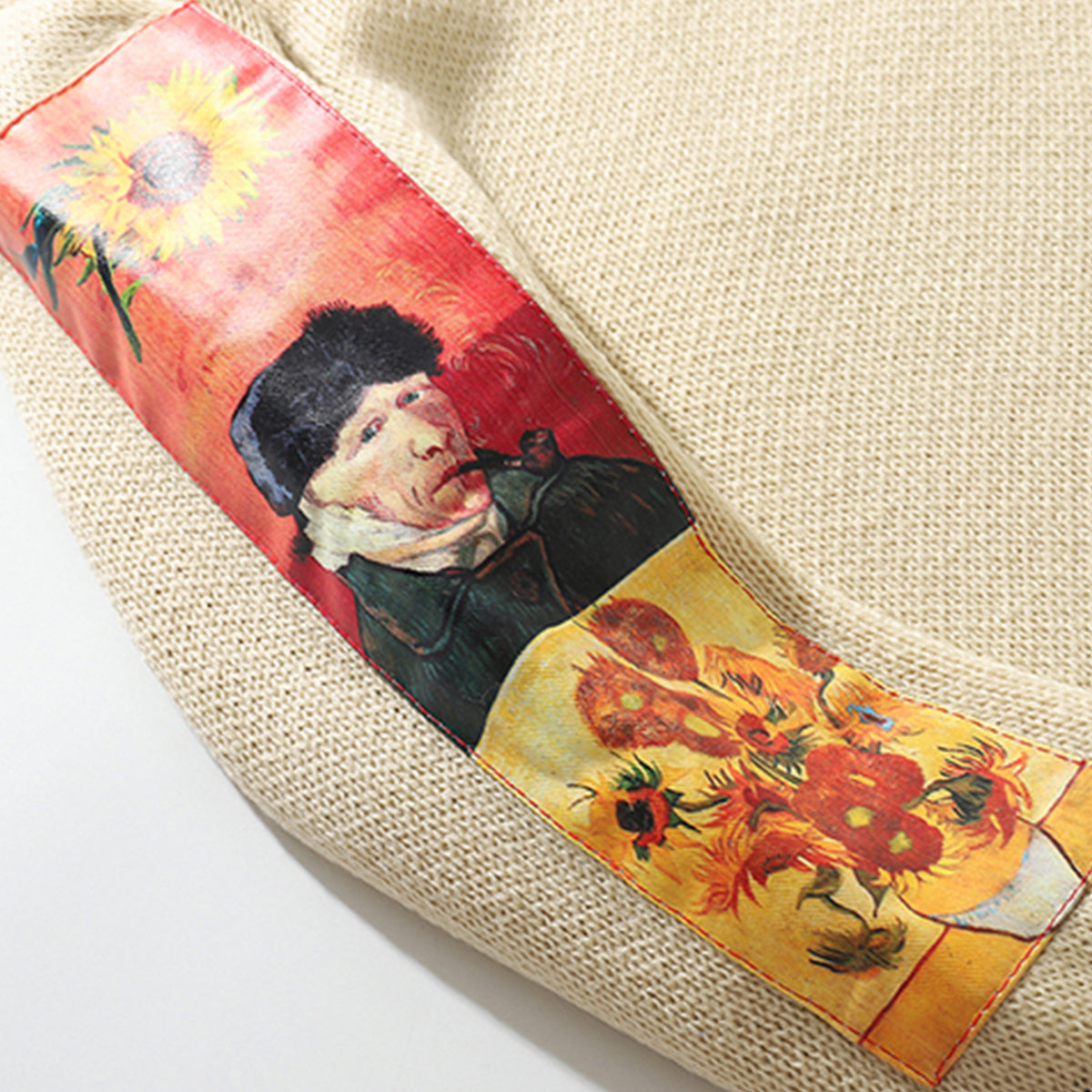Cream crew-neck knit