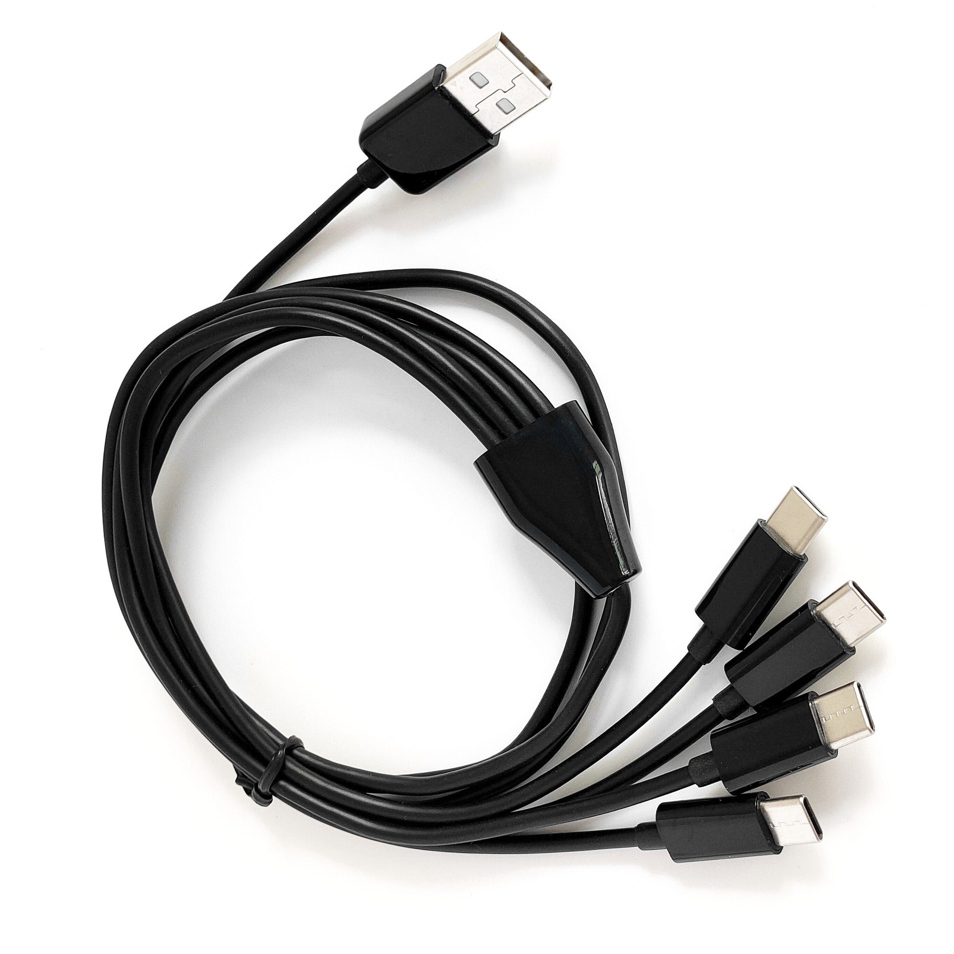 1 meter USB one to four TYPE C charging cables for charging 4 TYPE C phones, tablets, etc