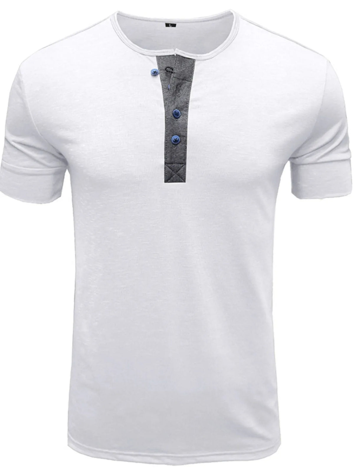 Classic button detail henley polo T-shirt