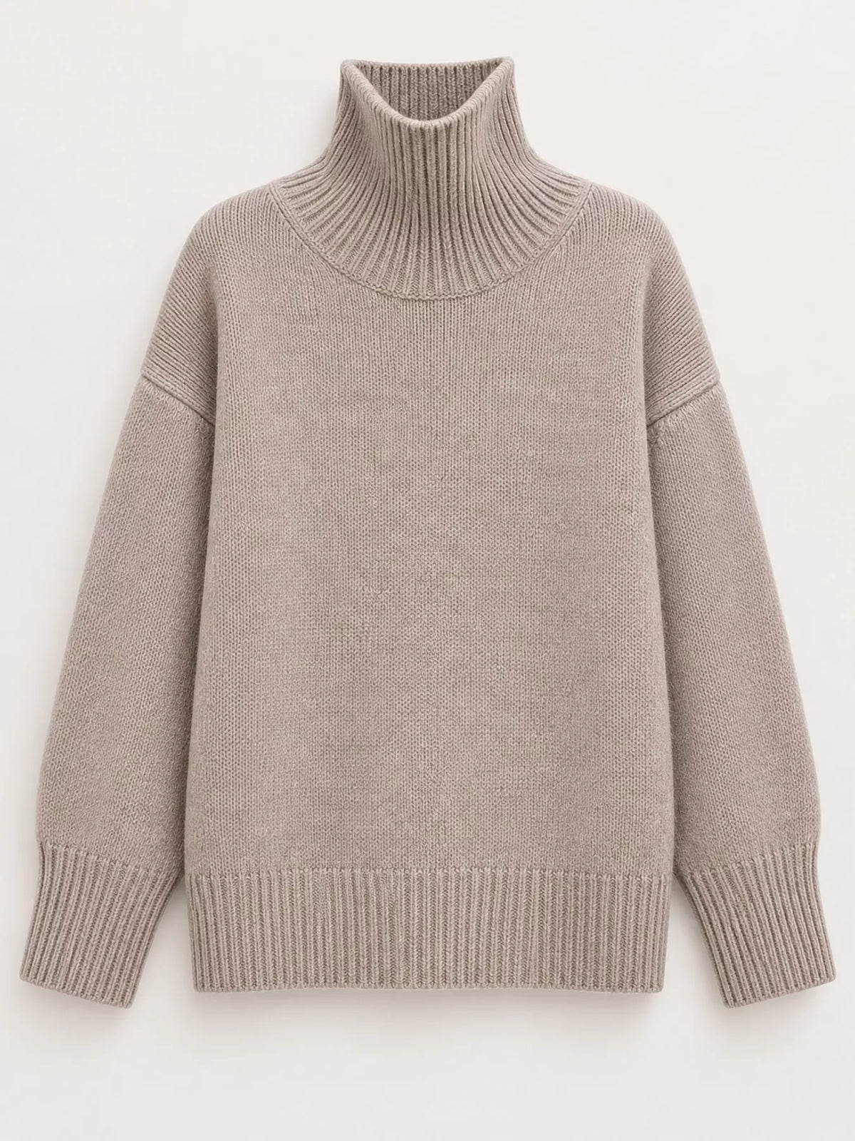 Oversized Turtleneck Wool Sweater