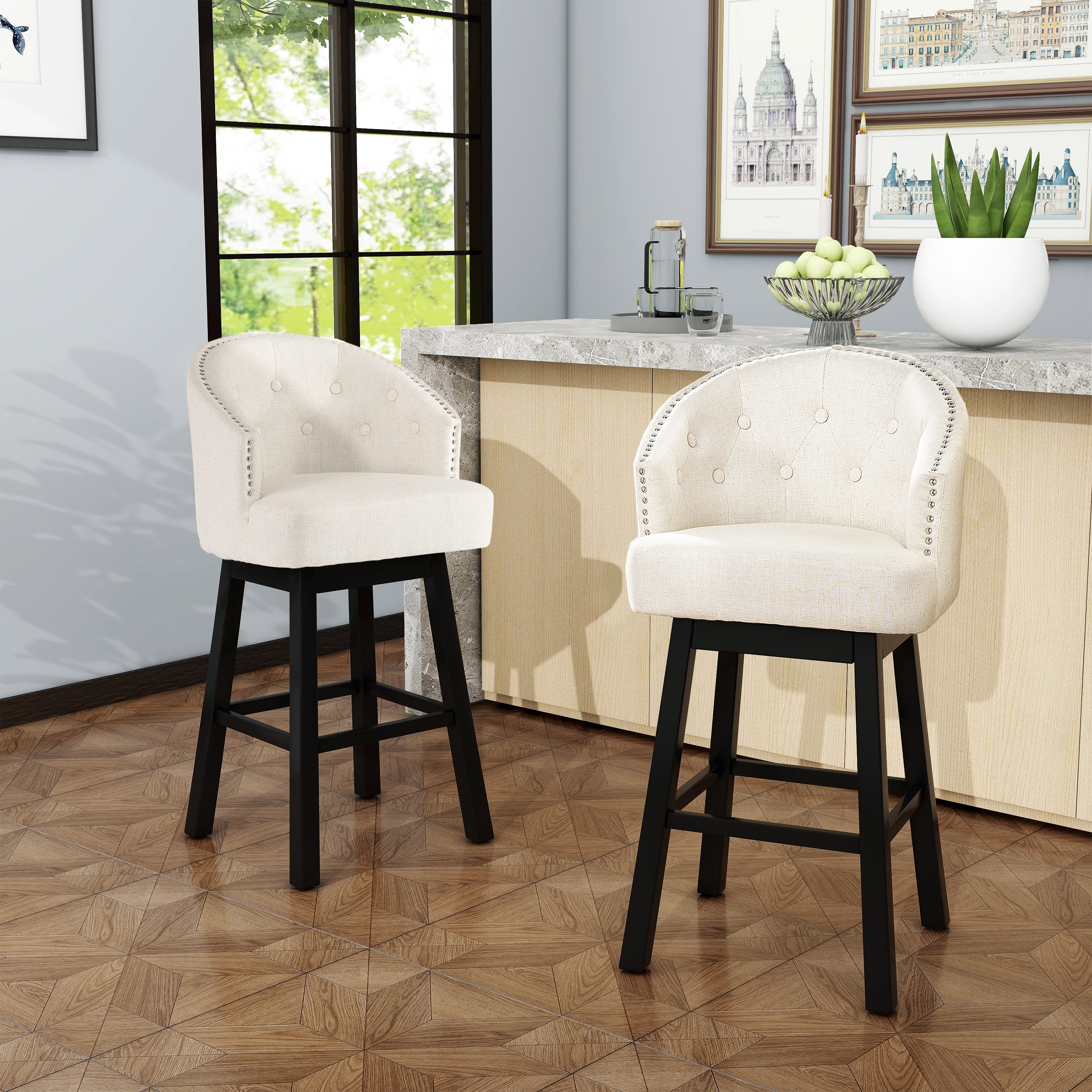 OGDEN KD SWIVEL BARSTOOL( SET OF 2 )