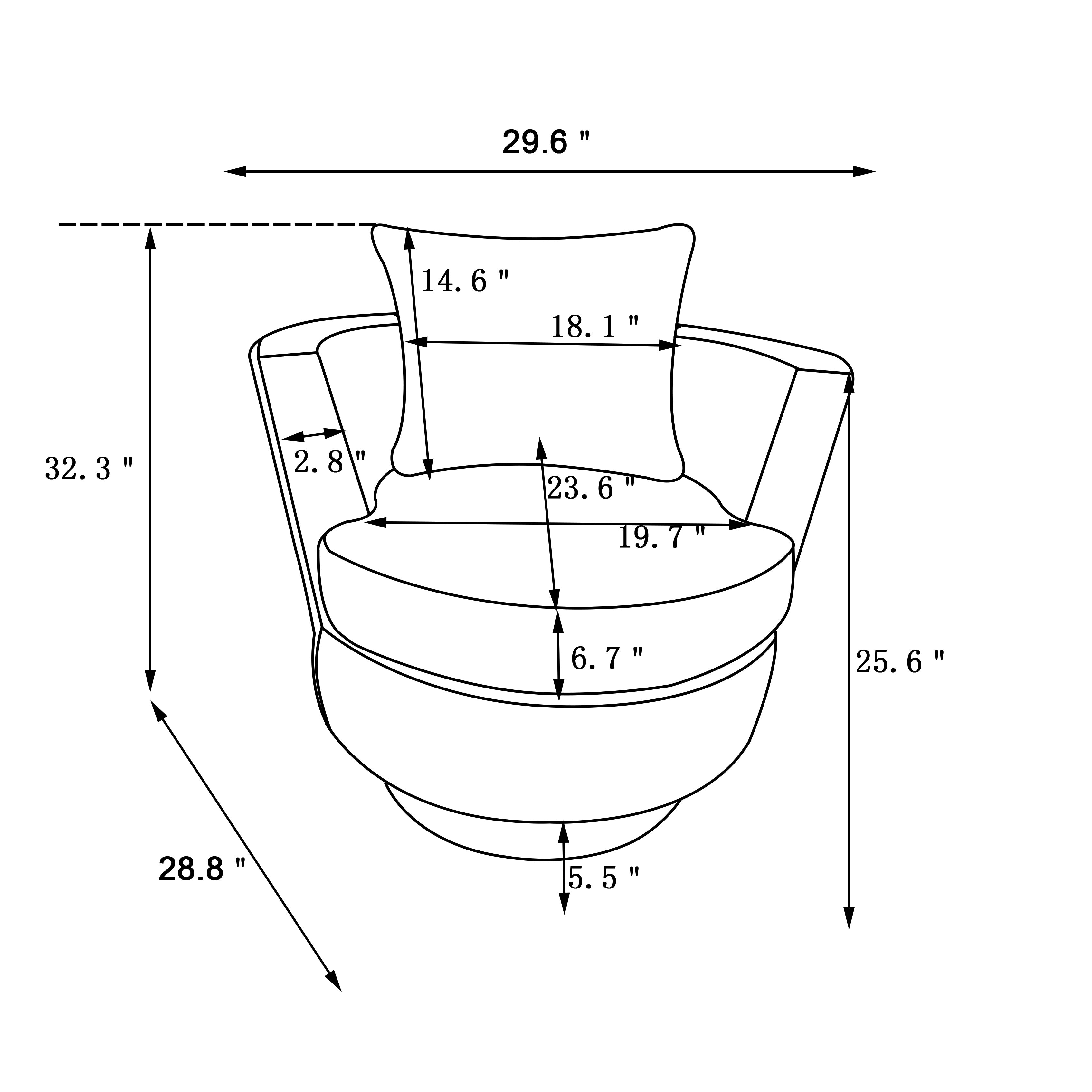 Teddy Rotating Bucket Chair Rotating Emphasis Chair Living Room Armchair Gold Stainless Steel Base Round Bucket Chair (Gray)