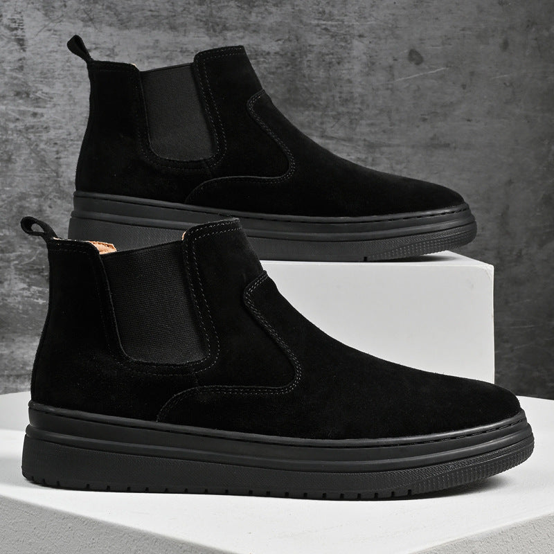 Thick sole Chelsea boots, Black, pair