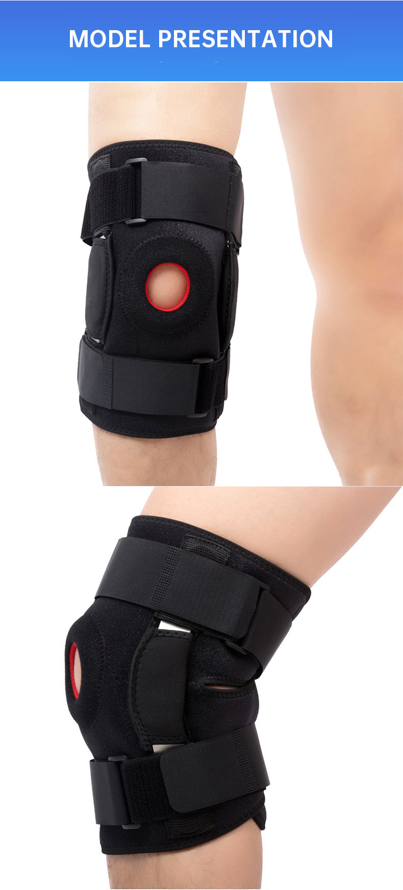 Adjustable hinged Patella Knee Support Brace for pain relief and knee joint protection