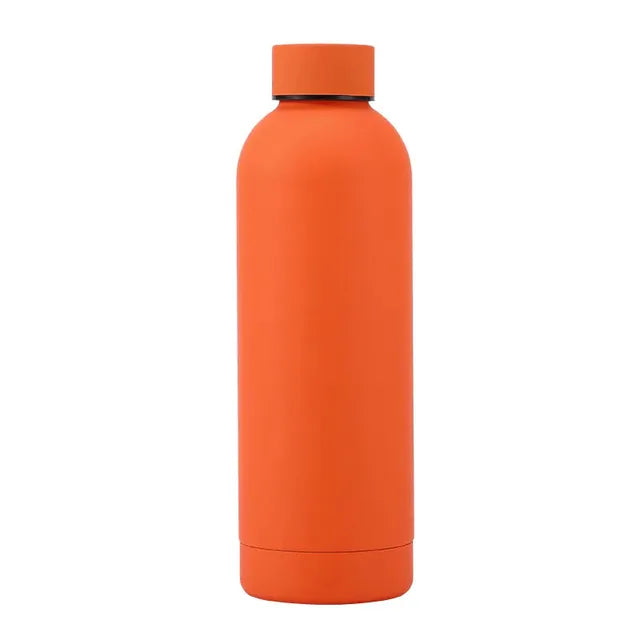 500/750ML Small Mouth Thermos Cup, Outdoor Stainless Steel Bottle, Rubber Paint Sports Kettle, Thickened Double Water Cup