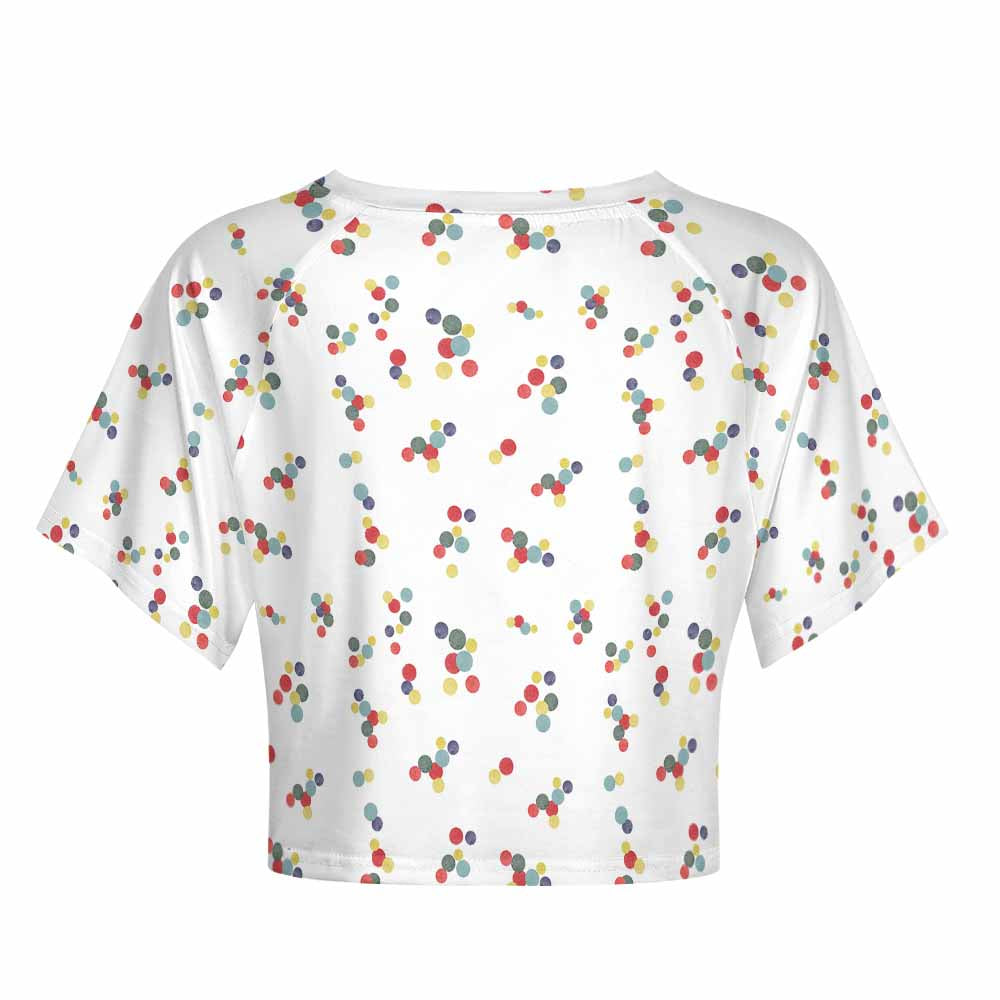 Short sleeved navel exposed