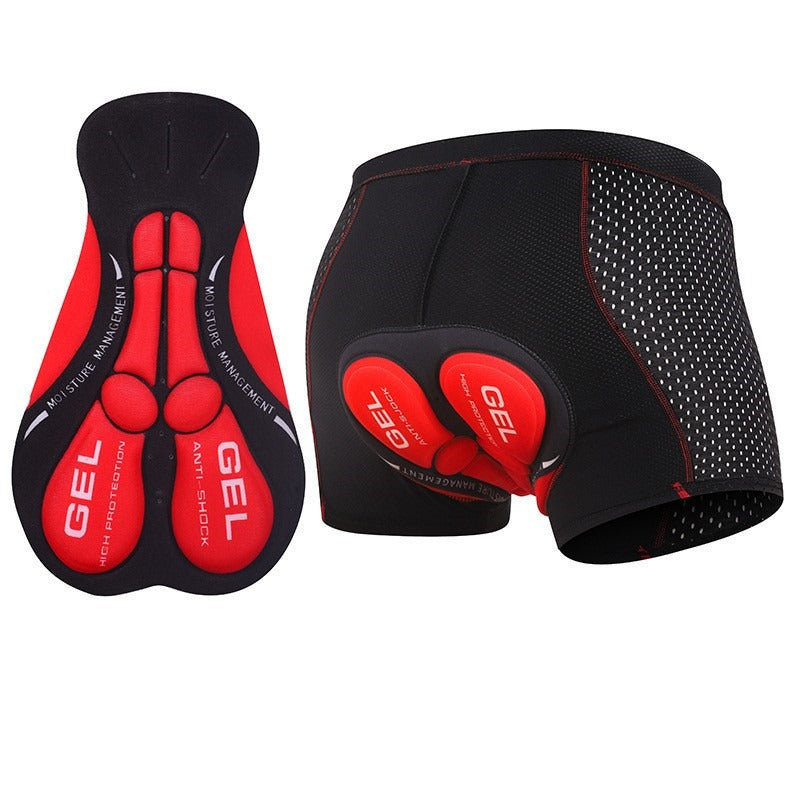 Breathable cycling pants sports underwear men's thickened shock-absorbing silicone pad cycling shorts