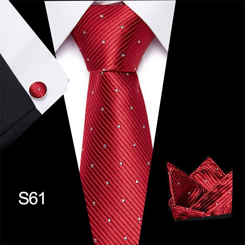 Men's tie three piece set cashew flower series fashion tie