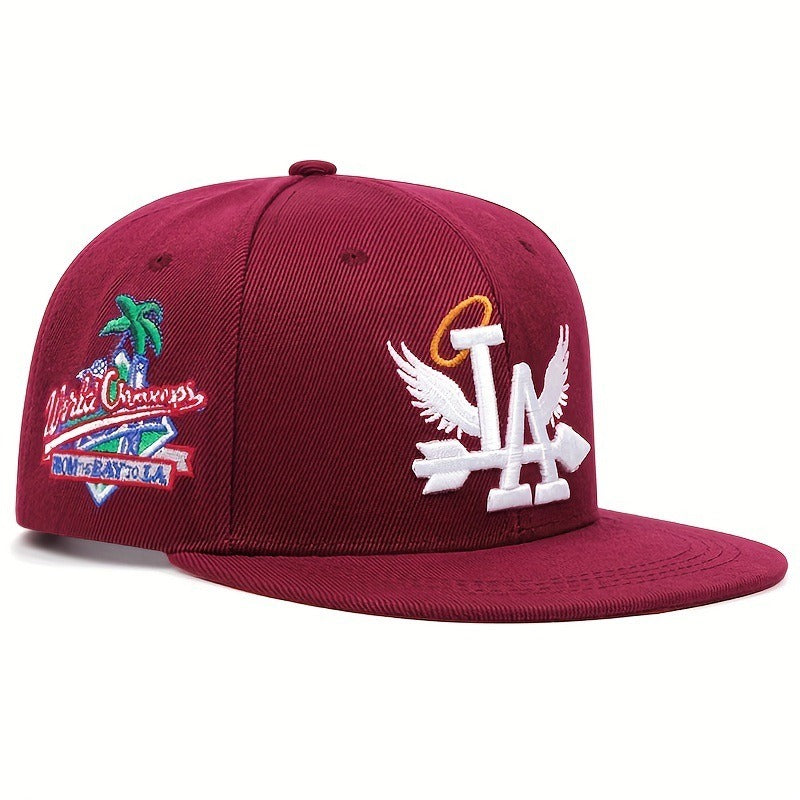 Hip hop hat flat top baseball hat men's flat hat coconut tree flat edge hat