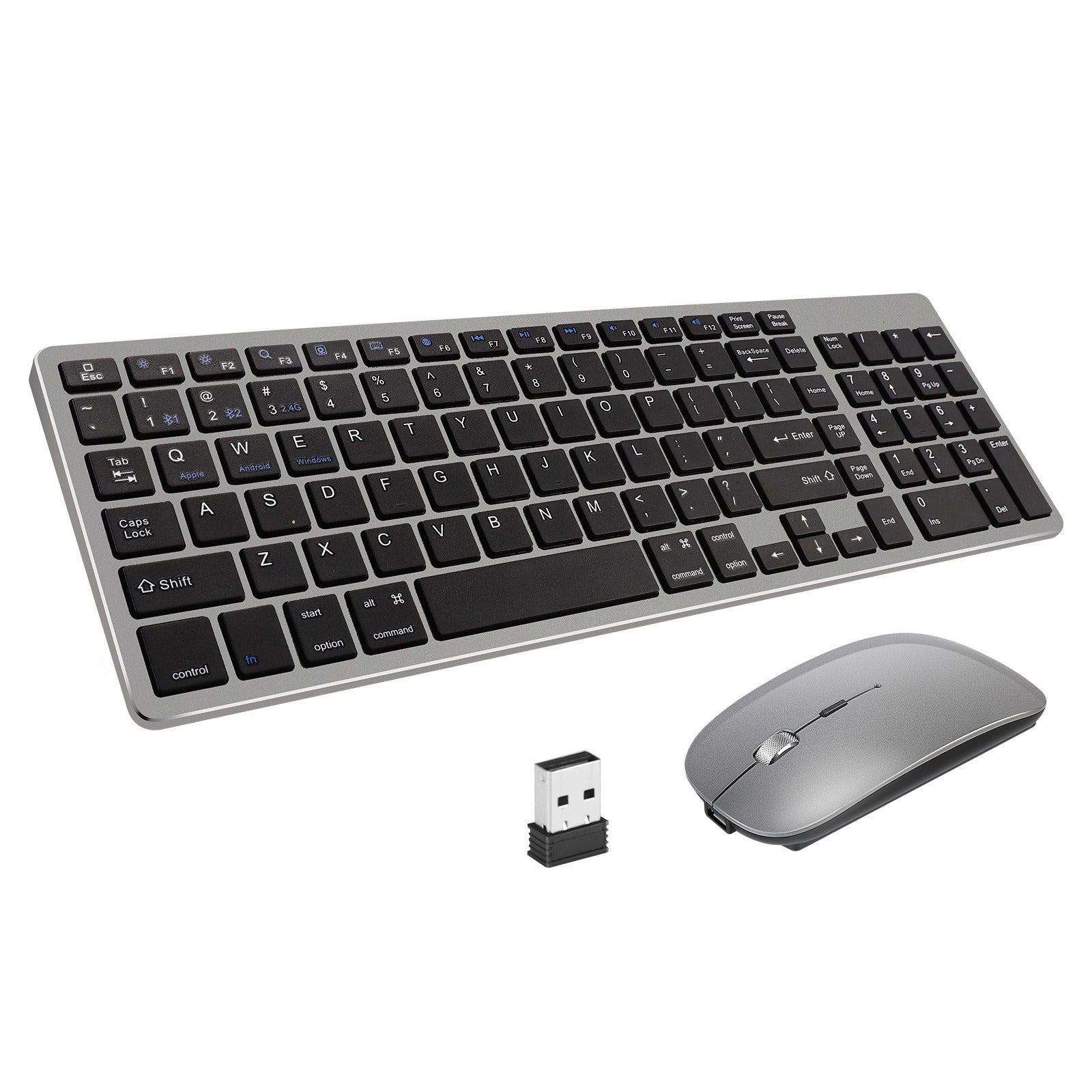 Charging Bluetooth the third mock examination wireless keyboard two zone digital mouse set for iPad game mute office