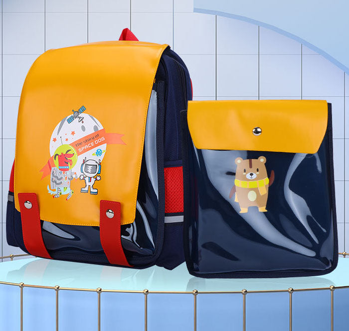 Children's schoolbag two in one load reducing spine backpack primary school student backpack