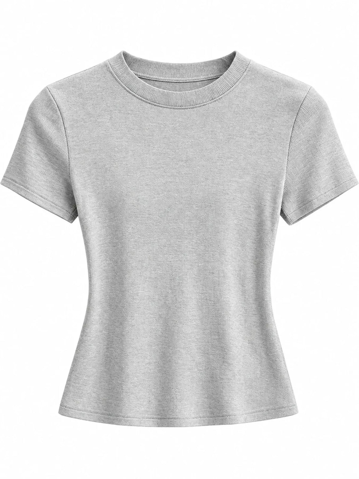 Slim-fit crew neck basic T-shirt