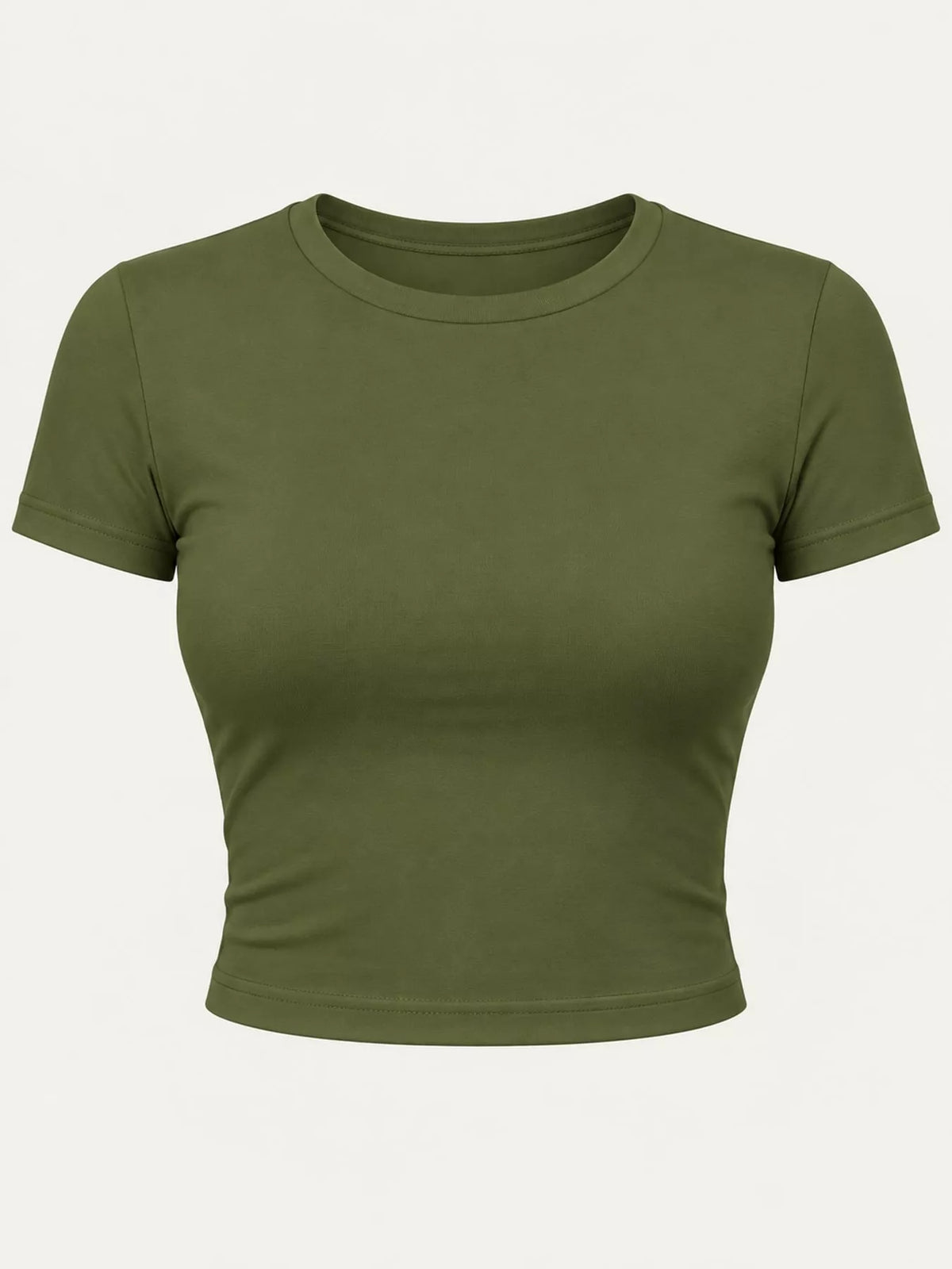 Fitted crew crop tee