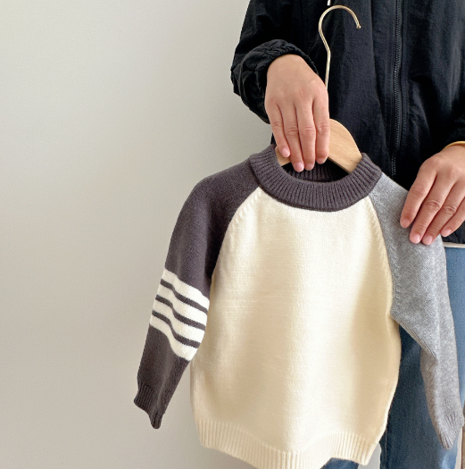 Kids' striped knit sweater