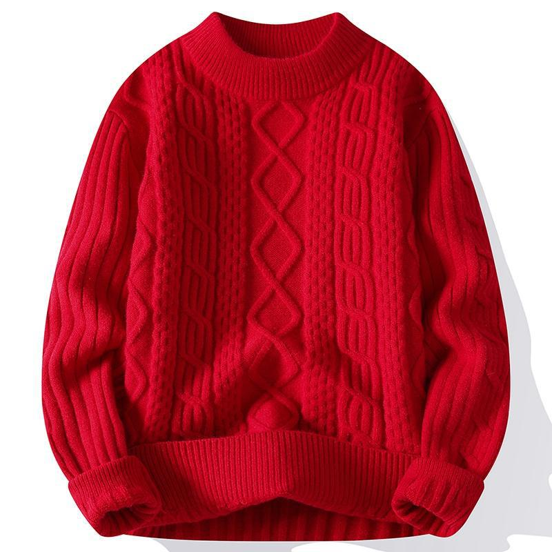 Cable-knit crew sweater