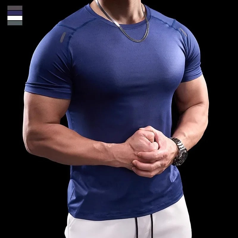 Sports T-shirt Men's Stretch Quick-drying Running Suit Workout Clothes Top