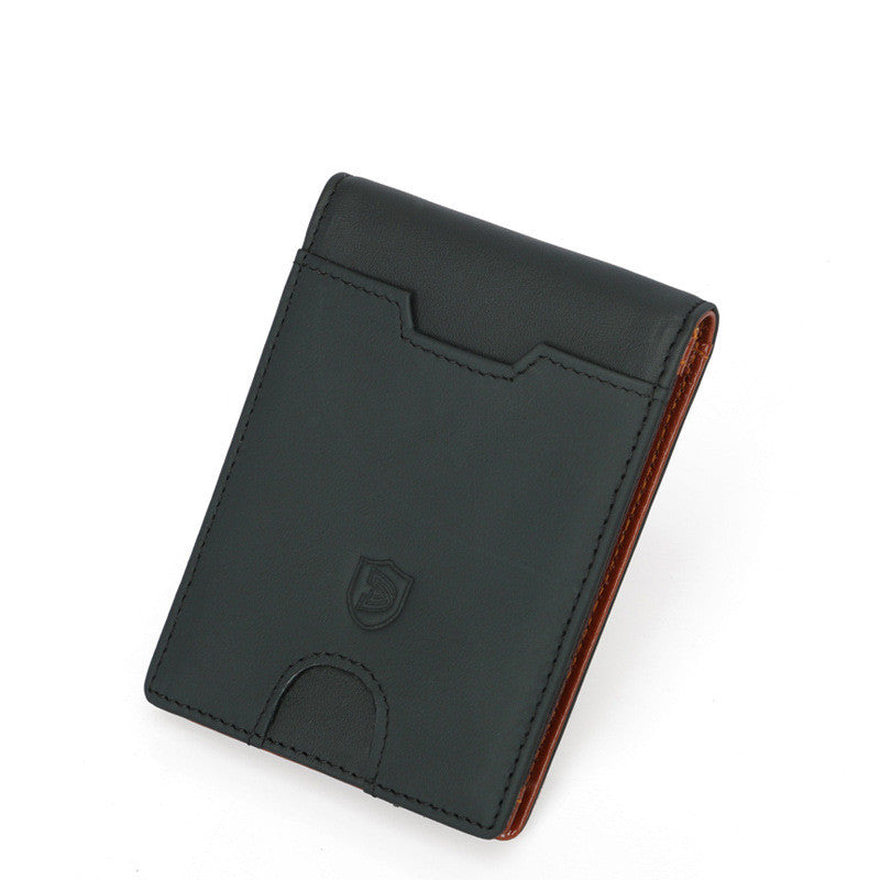 RFID leather wallet – black