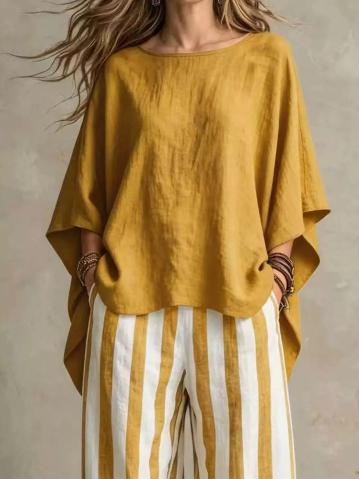 Relaxed top and pants set