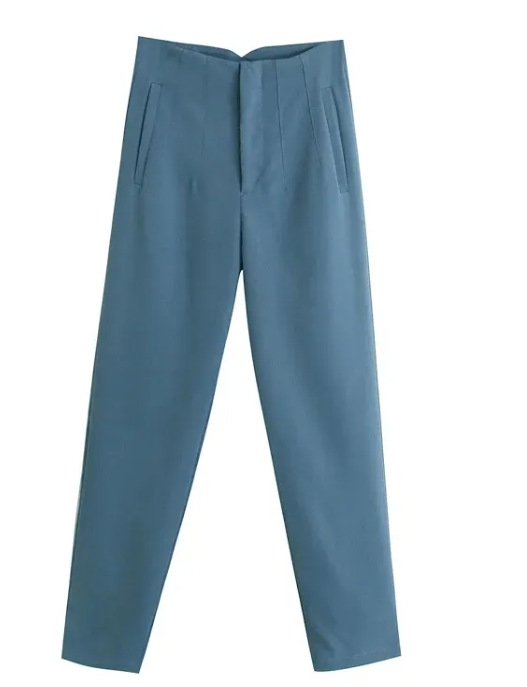 High-rise tapered trousers