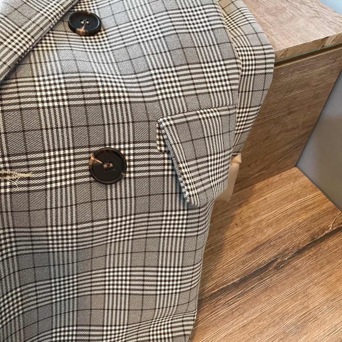 Plaid relaxed blazer