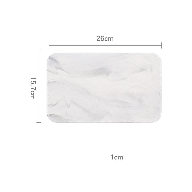 Marble-glaze serving tray