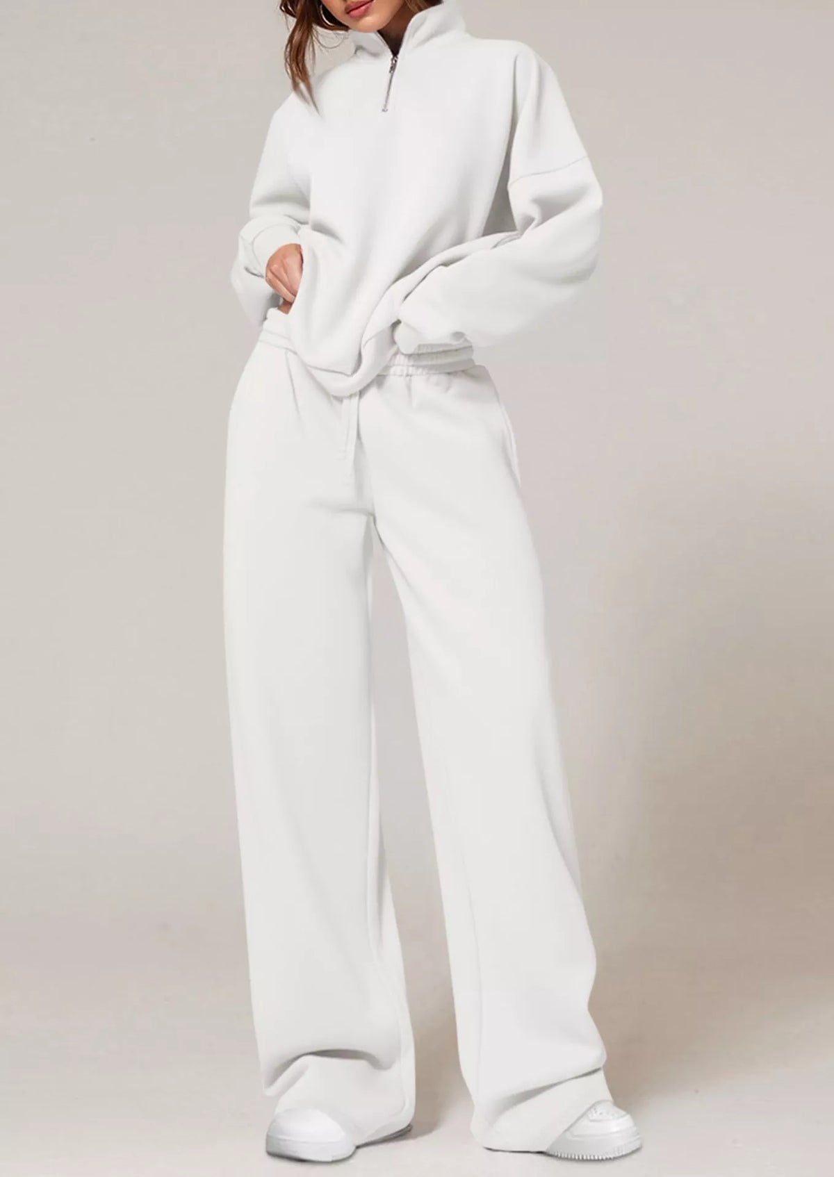 Half-zip sweatshirt set