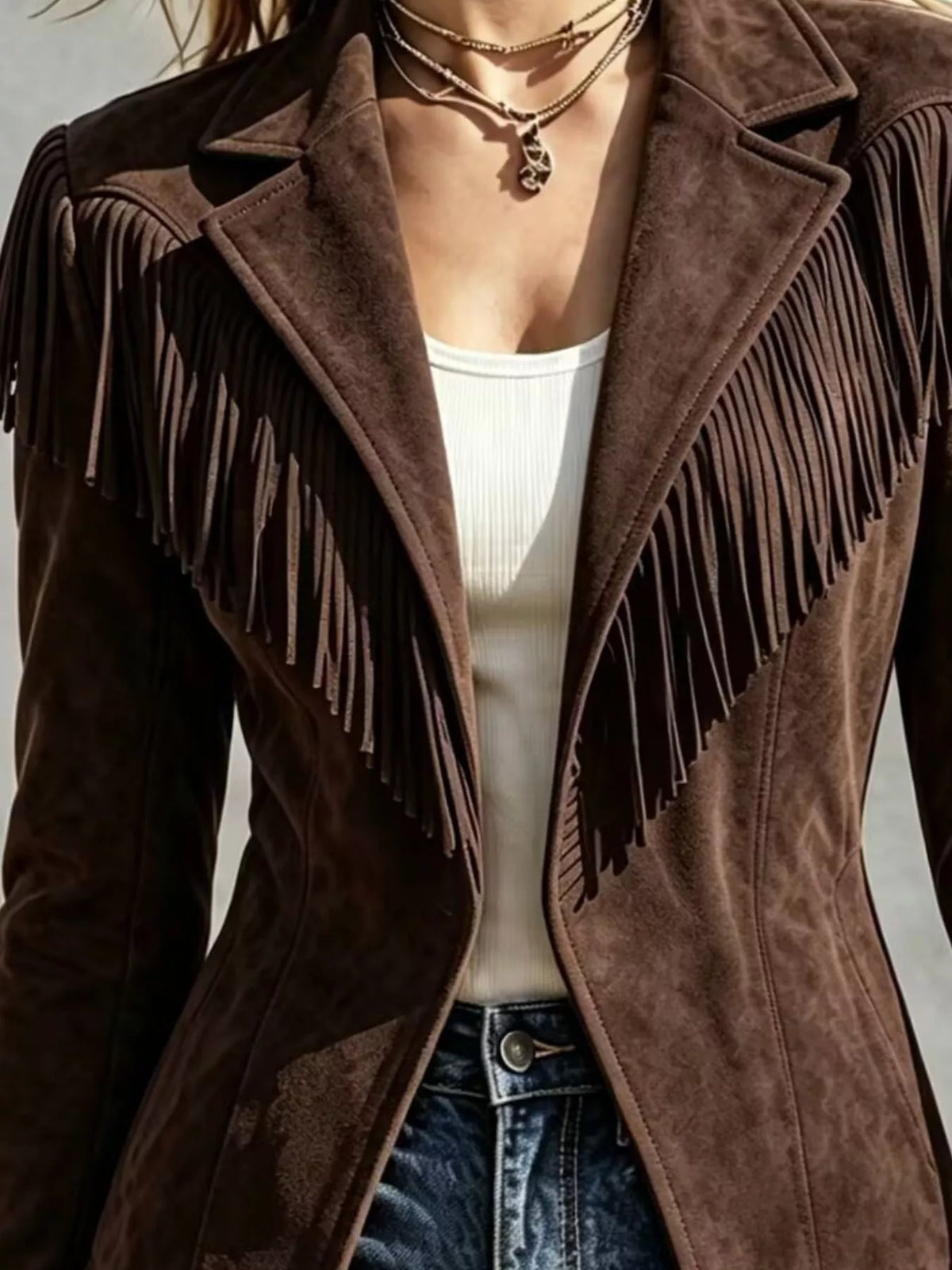 Western fringe jacket