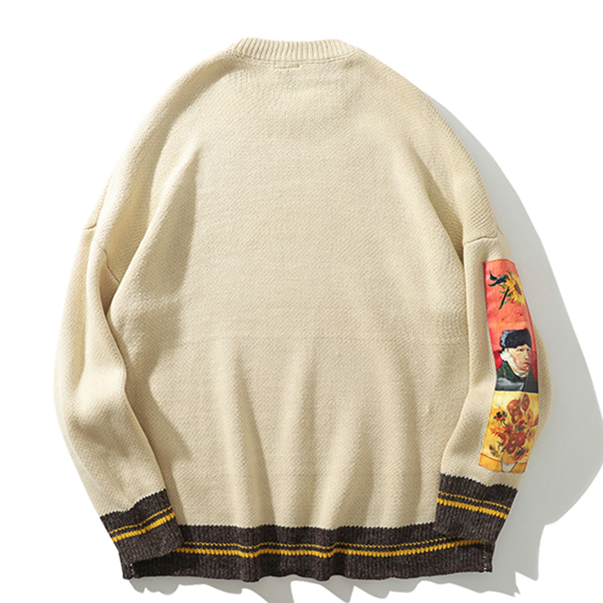 Cream crew-neck knit